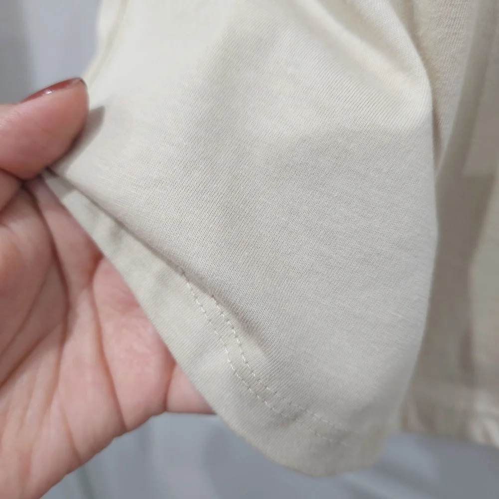 ✨️4/$20. Hello Kitty Beige Tee, Novelty Cream Short Sleeve Soft Touch Tee M - Picture 5 of 10